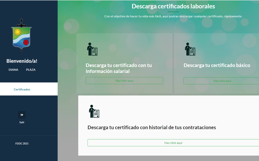 Nuevo ¡Descargue aquí su Certificado laboral!